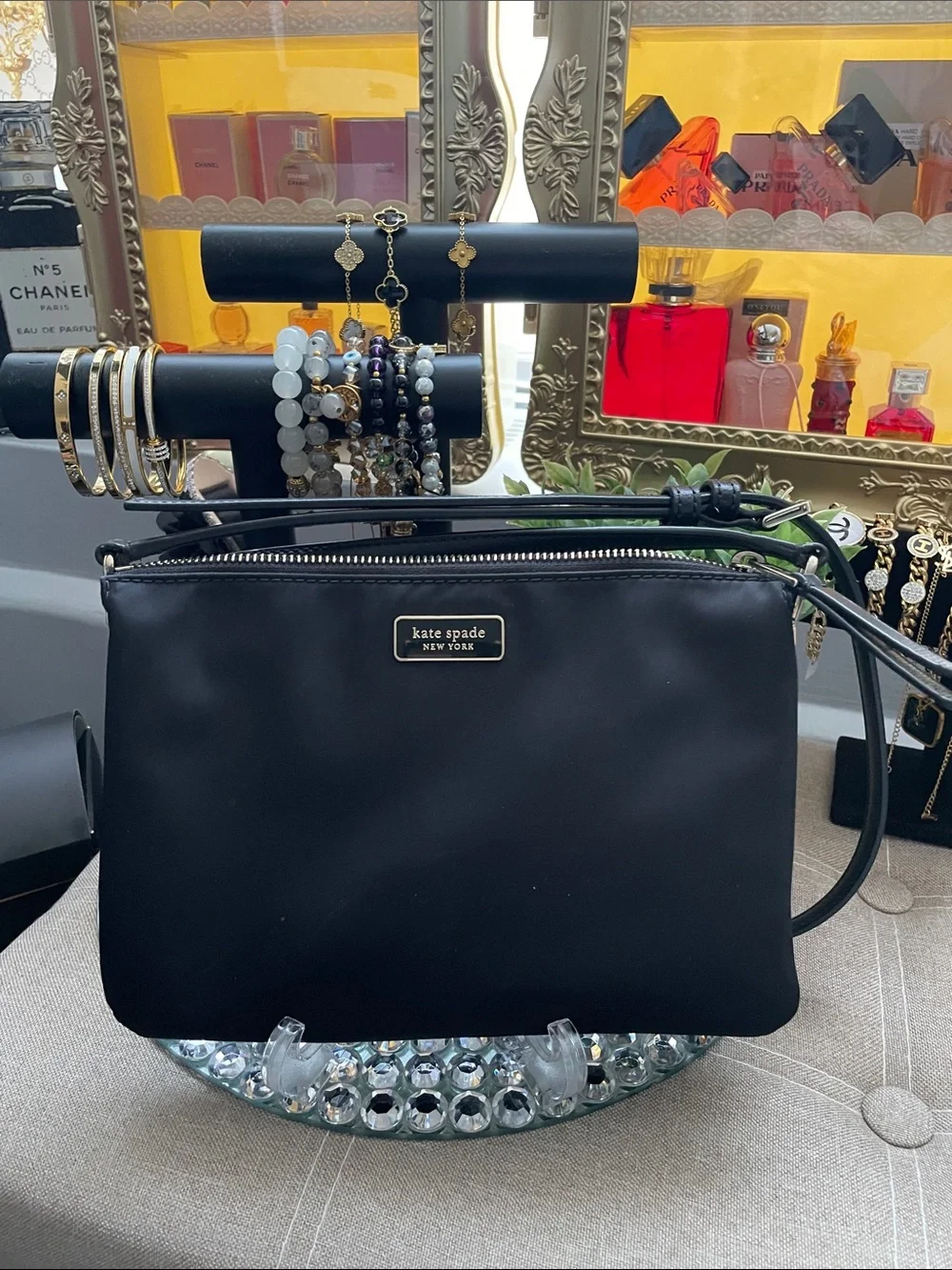 ✨🖤KATE SPADE ♠️ Black Nylon Double-Zip Crossbody✨🖤LIKE NEW